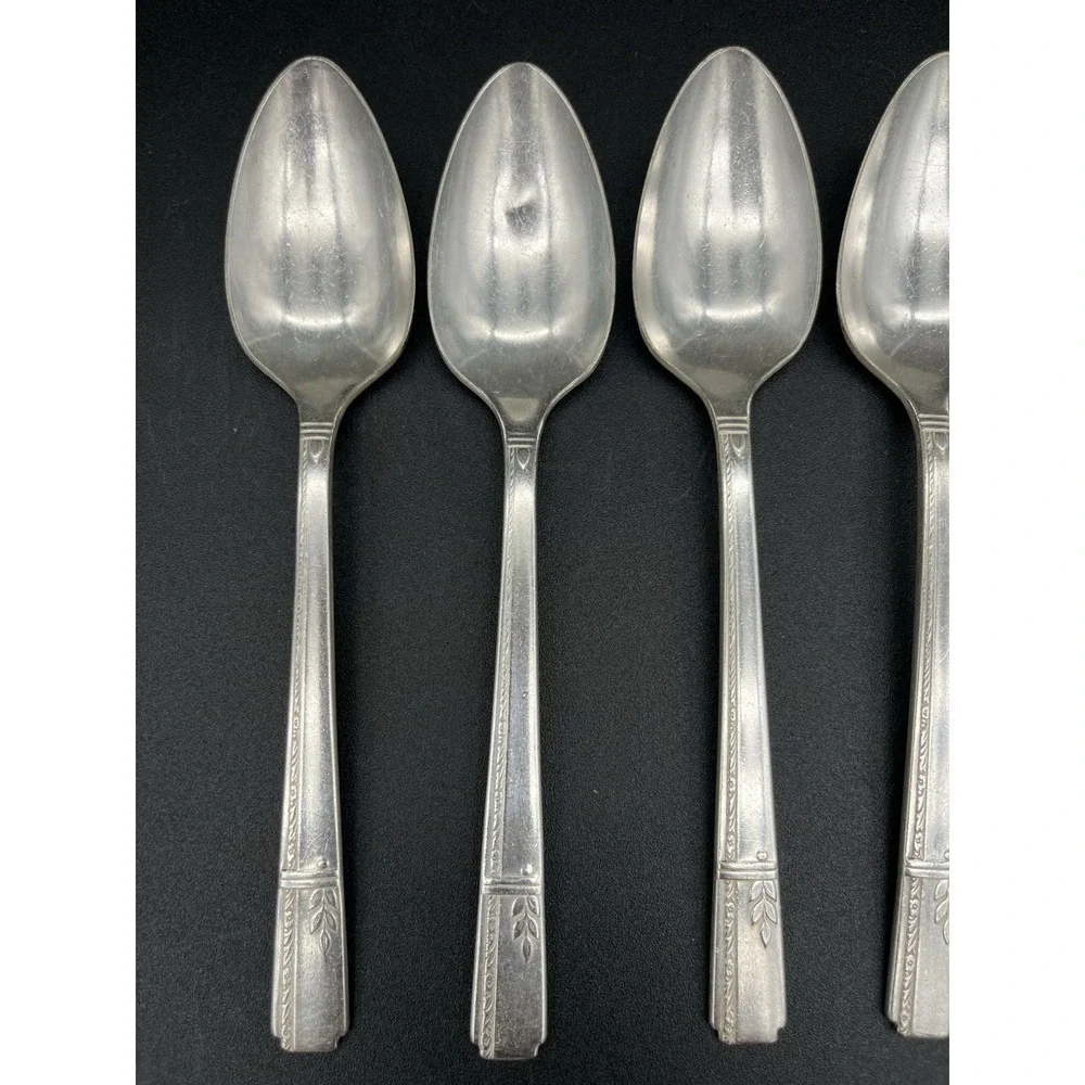 Grenoble Silverplate Teaspoon Set 6 Pieces Circa 1938 Oneida Silver